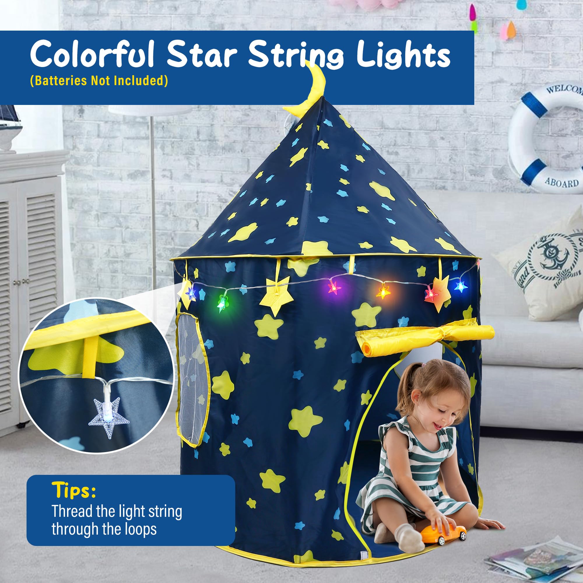 LotFancy tent fabric made of durable 210D polyester for long-lasting use