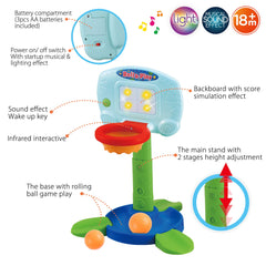 LotFancy hoop height adjustment grows with your child.
