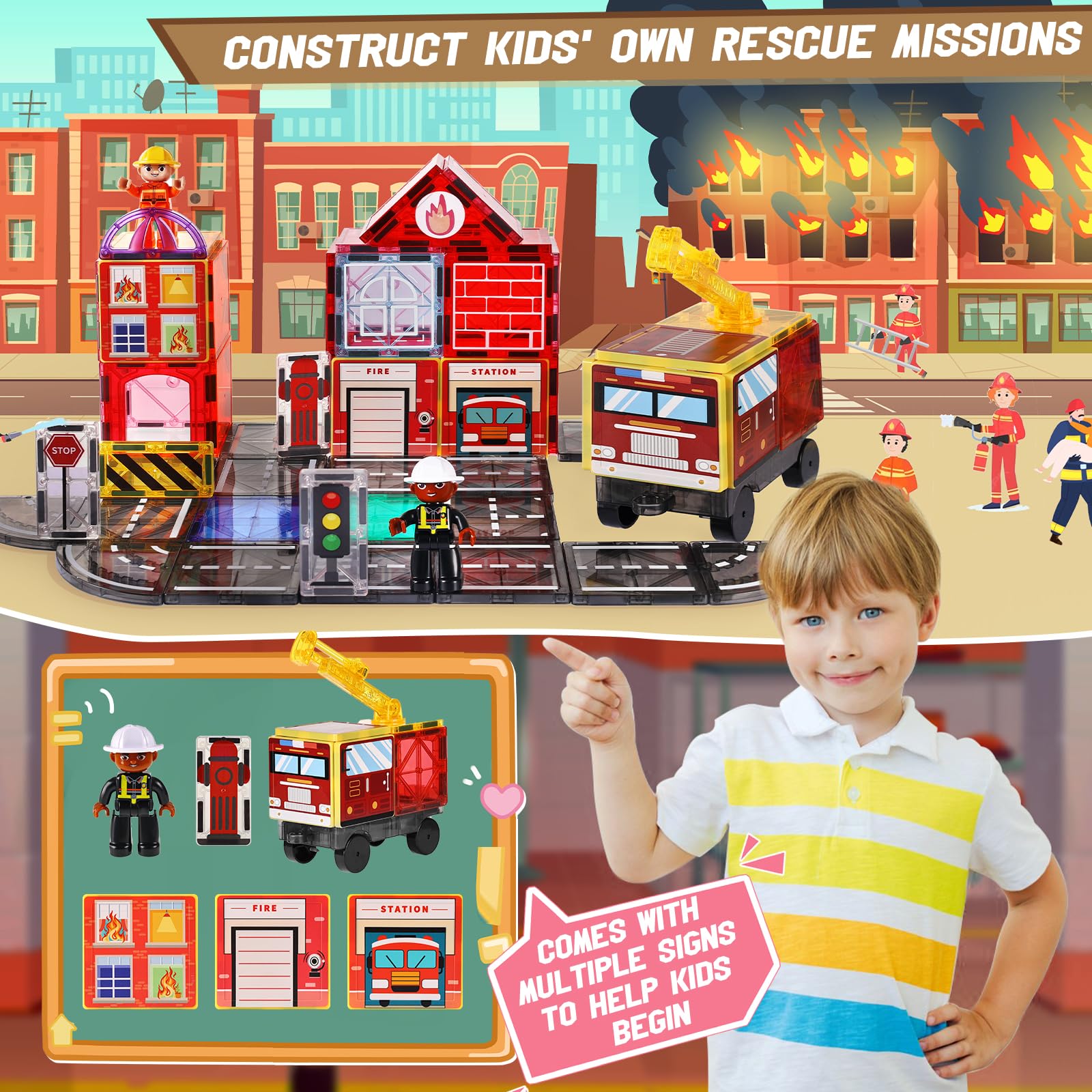 Lotmey magnetic dolls and car support roleplay adventures