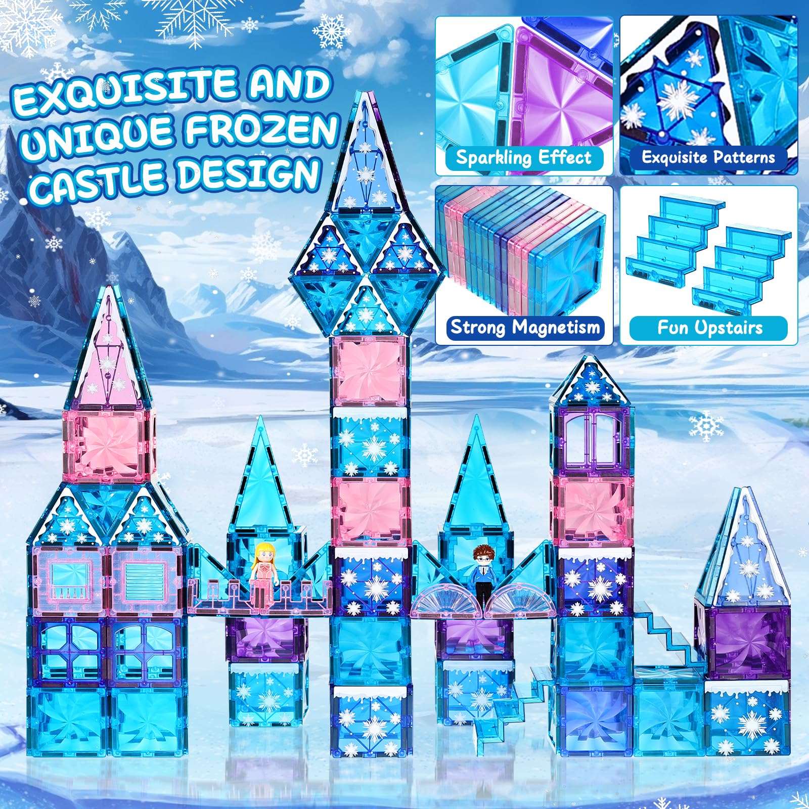 Lotmey snowflake-pattern tiles spark winter-themed builds and decorations.