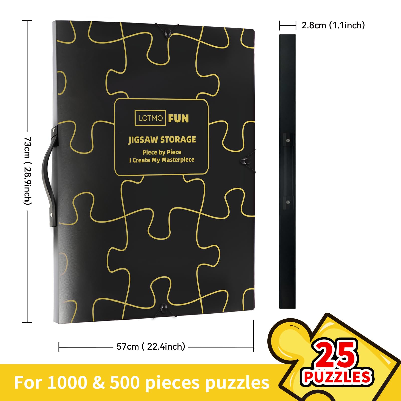 LOTMOFUN Puzzle Folder includes 6 stickers to label and sort puzzles.