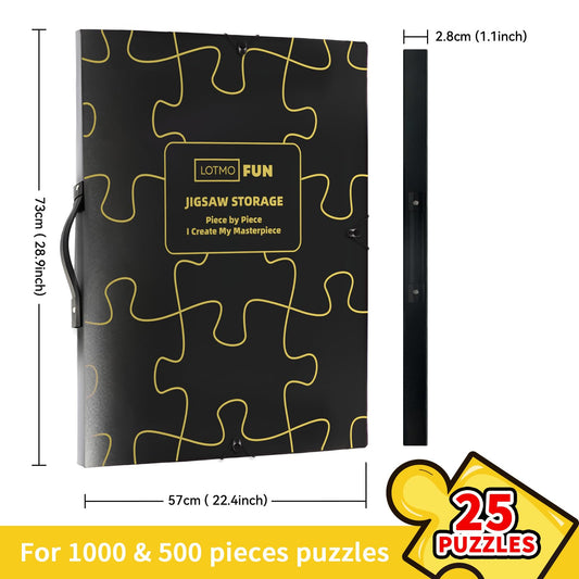 LOTMOFUN Puzzle Folder includes 6 stickers to label and sort puzzles.