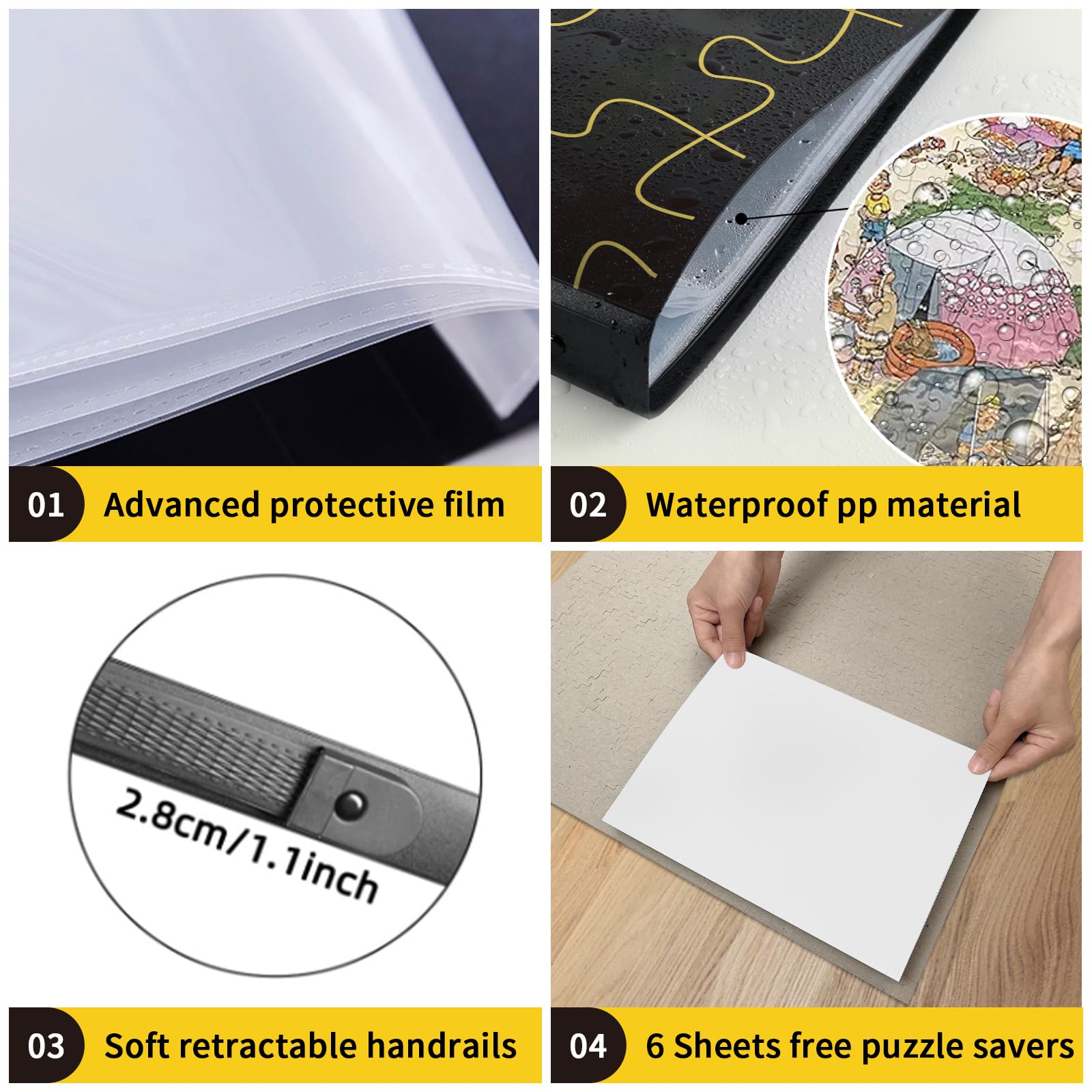 LOTMOFUN Puzzle Folder’s dustproof design protects finished work from dust.