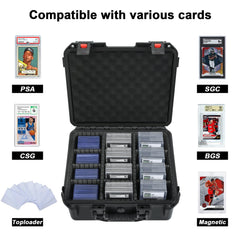 LOTOCASE interior with nine adjustable dividers enables customizable card organization.