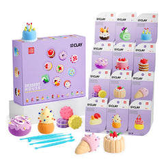 LOUFOR air-dry clay kit with 12 color compartments for quick creative projects