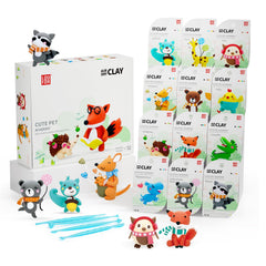 LOUFOR air dry clay kit showing organized packaging for easy classroom or home use.