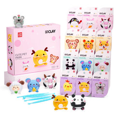 LOUFOR air-dry clay kit box collection, 12 colors, ideal for kids crafts and quick projects.
