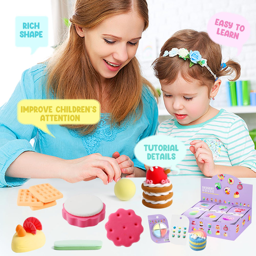 LOUFOR air dry clay kits color compartments showcase bright, easy-to-separate colors