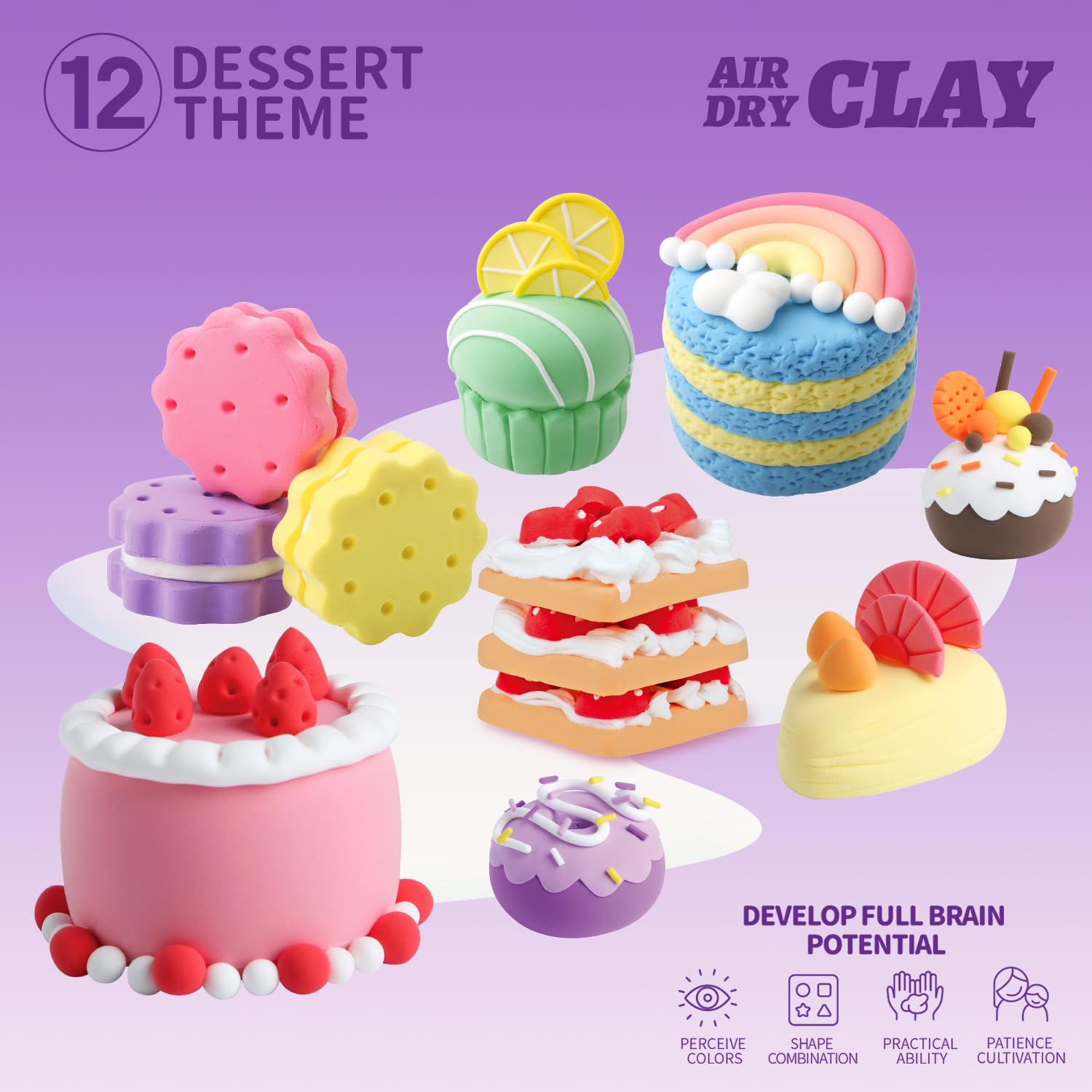 LOUFOR air dry clay kits gift box, ideal for birthdays and holidays