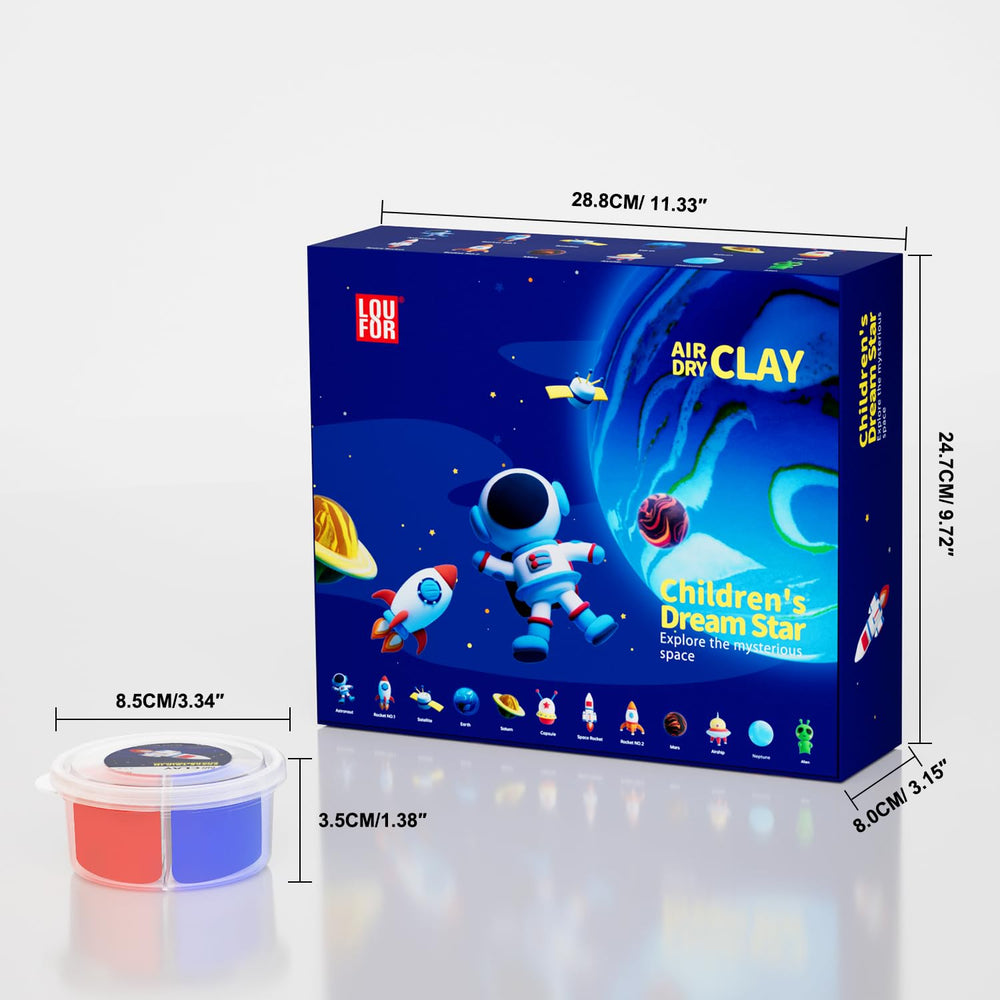 LOUFOR color-rich clay sets enable diverse models and crafts.