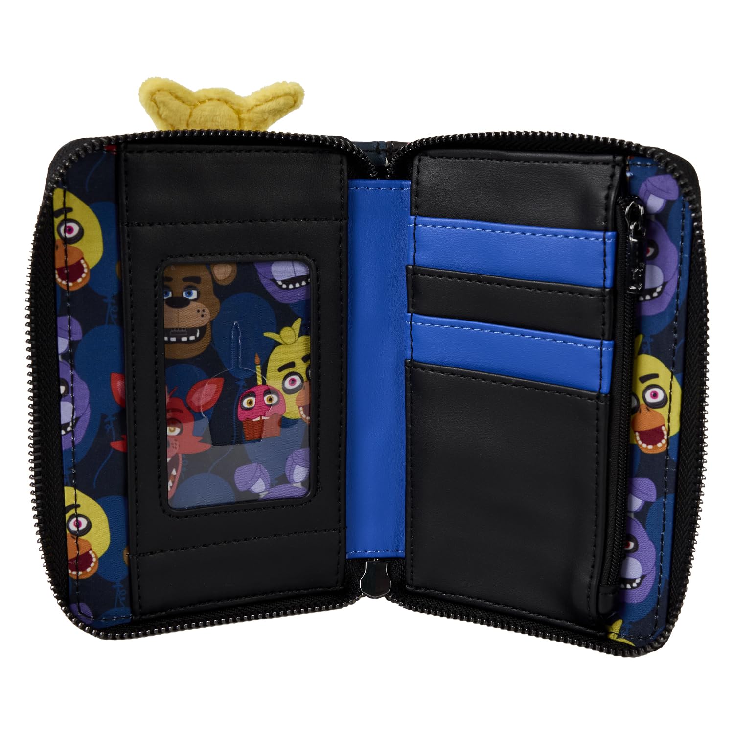 Loungefly FNAF wallet interior with card slots and ID window.