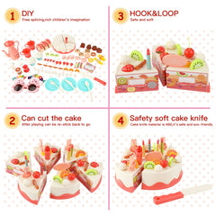 LOVE LIFE 83pcs birthday cake play set durable pieces for lasting playtime