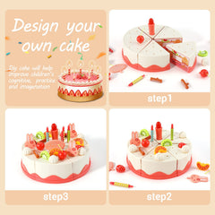 LOVE LIFE 83pcs birthday cake play set toppings and decorations for party scenes