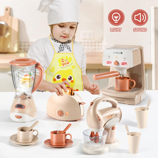 LOVE LIFE blender playset with interactive parts fosters pretend smoothie making and coordination.