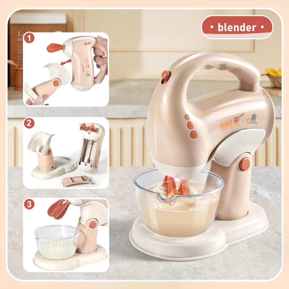 LOVE LIFE cups and saucers set supports sharing pretend drinks with family.