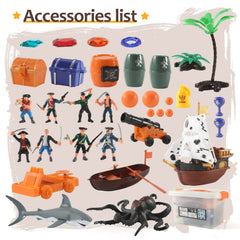 LOVE LIFE pirate ship playset ready to sail for creative pretend play.