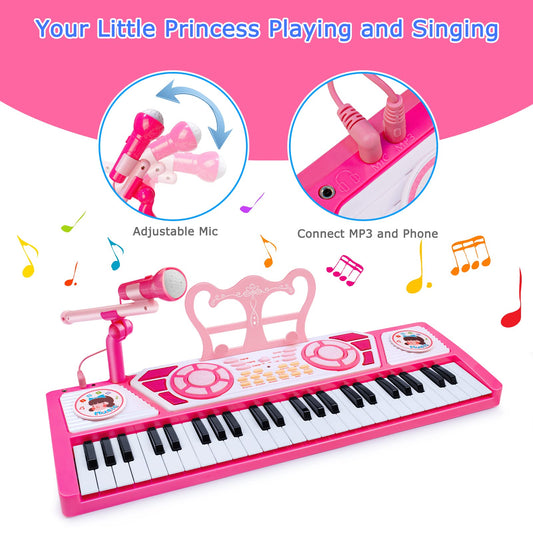 Love&Mini dual speaker piano toy delivers rich sound for kid performances.
