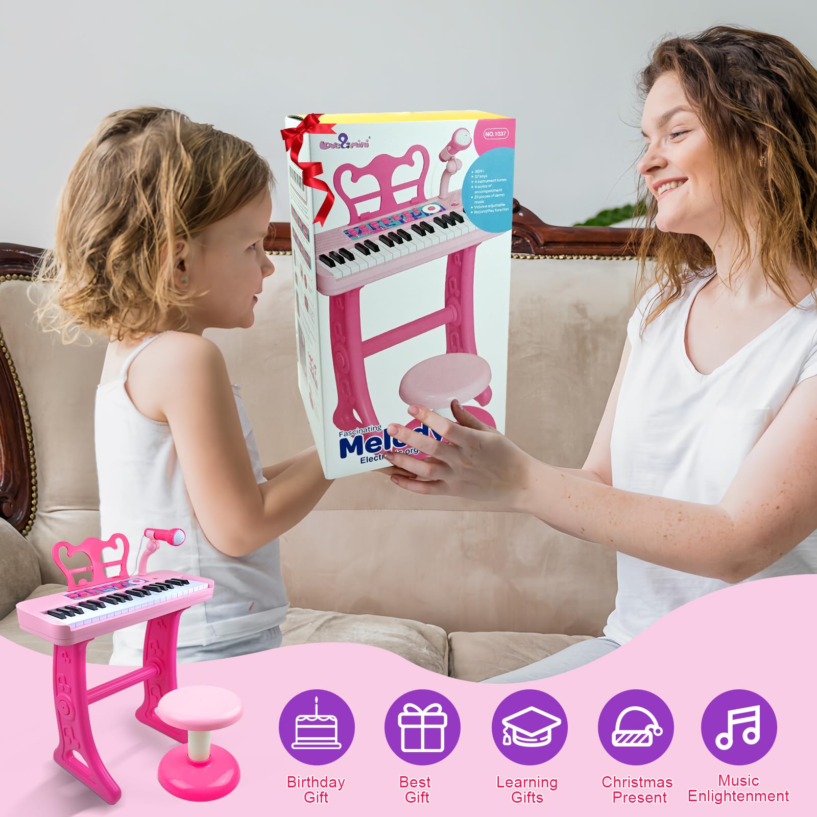 Love&Mini electronic music toy piano for creative play