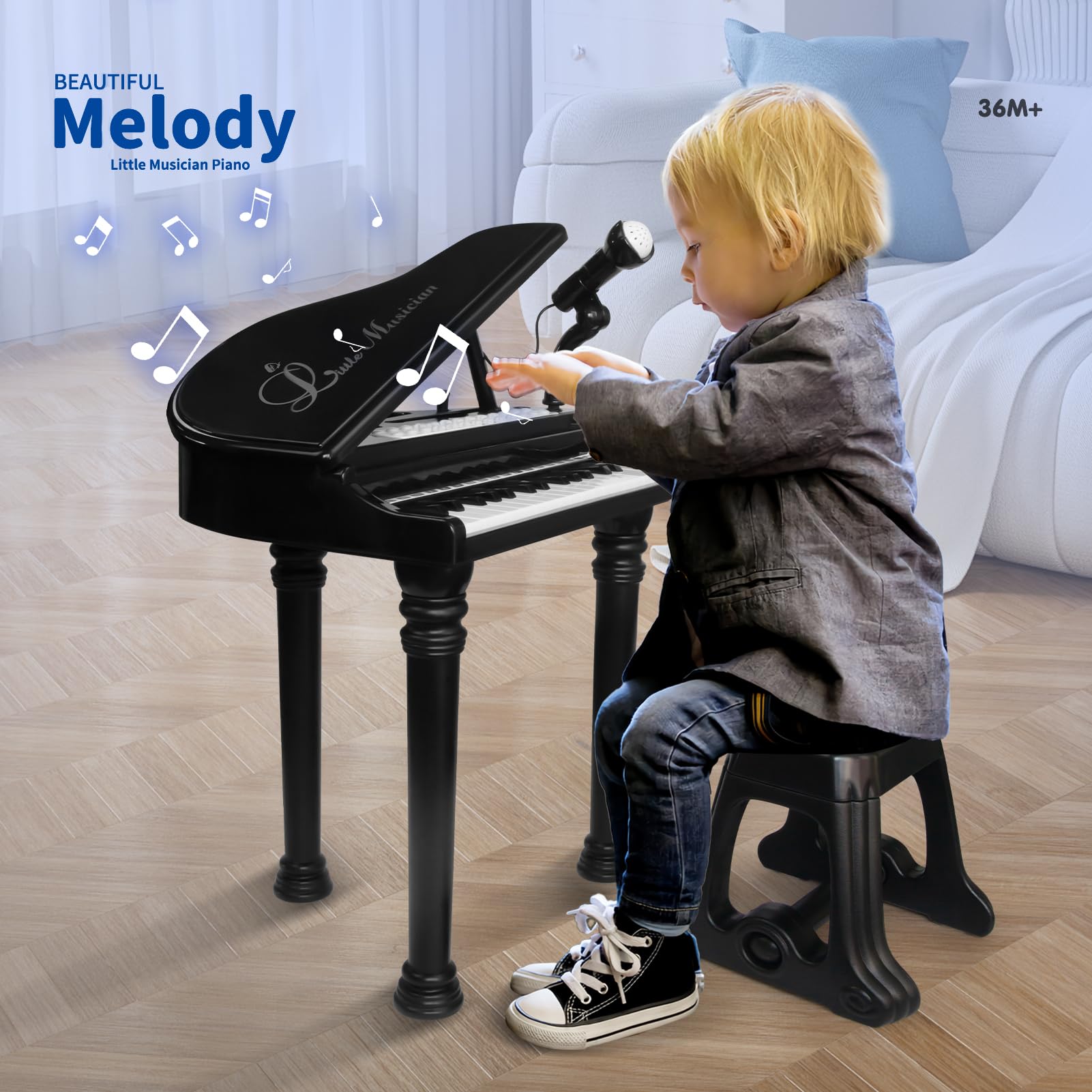 Loveandmini keyboard size and layout supports easy handling for small hands