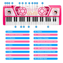 Love&Mini large-size piano supports comfortable play for curious 3+ year olds.