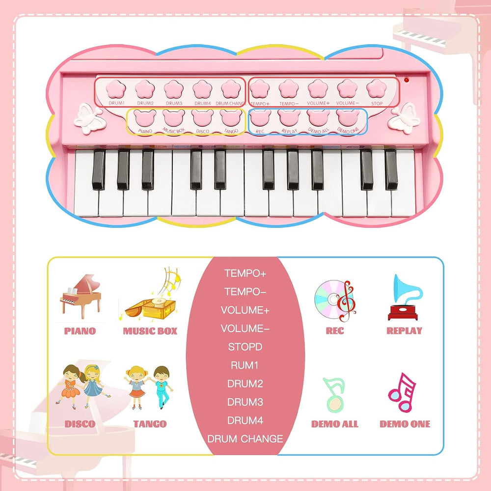 Love&Mini percussion options add rhythmic variety during play.