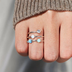 LOVECOM minimalist fidget ring on hand during parties or milestones