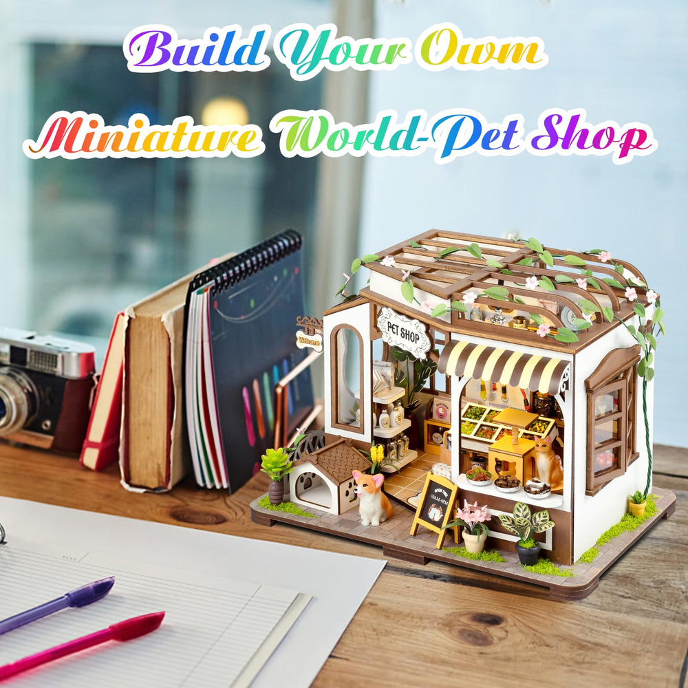 Lovelyhome dollhouse diorama display enhances desks and shelves as decor