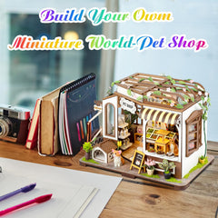 Lovelyhome dollhouse diorama display enhances desks and shelves as decor