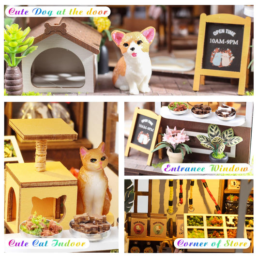 Lovelyhome pet shop LED lighting highlights details and creates warm ambiance