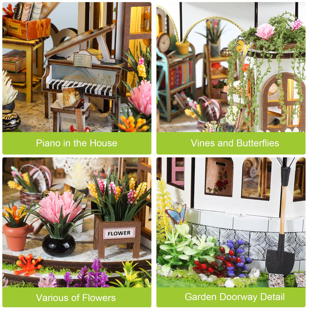 Lovelyhome tiny house hanging garden adds whimsy and greenery to any room