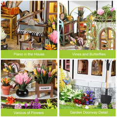 Lovelyhome tiny house hanging garden adds whimsy and greenery to any room