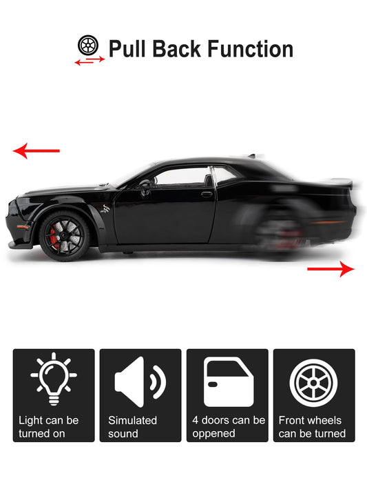 LOVEPOSELY Hellcat black side view with open doors showing detailed interior for collectors
