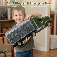 LovesTown carrier truck with lights engages children in action-packed scenarios.