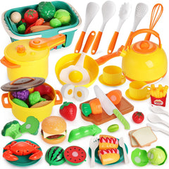 LovesTown pots and pans set for toddlers promotes imaginative kitchen play and motor skills.