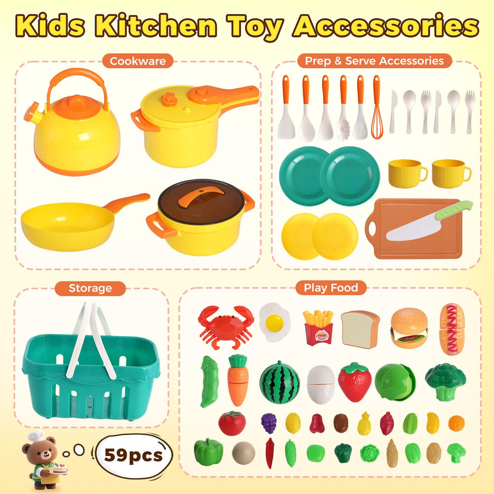 LovesTown realistic lid designs and teapot handles enhance authentic kitchen play.