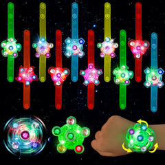 LovesTown 24-pack LED bracelets with 3D crystal gems illuminate a party.