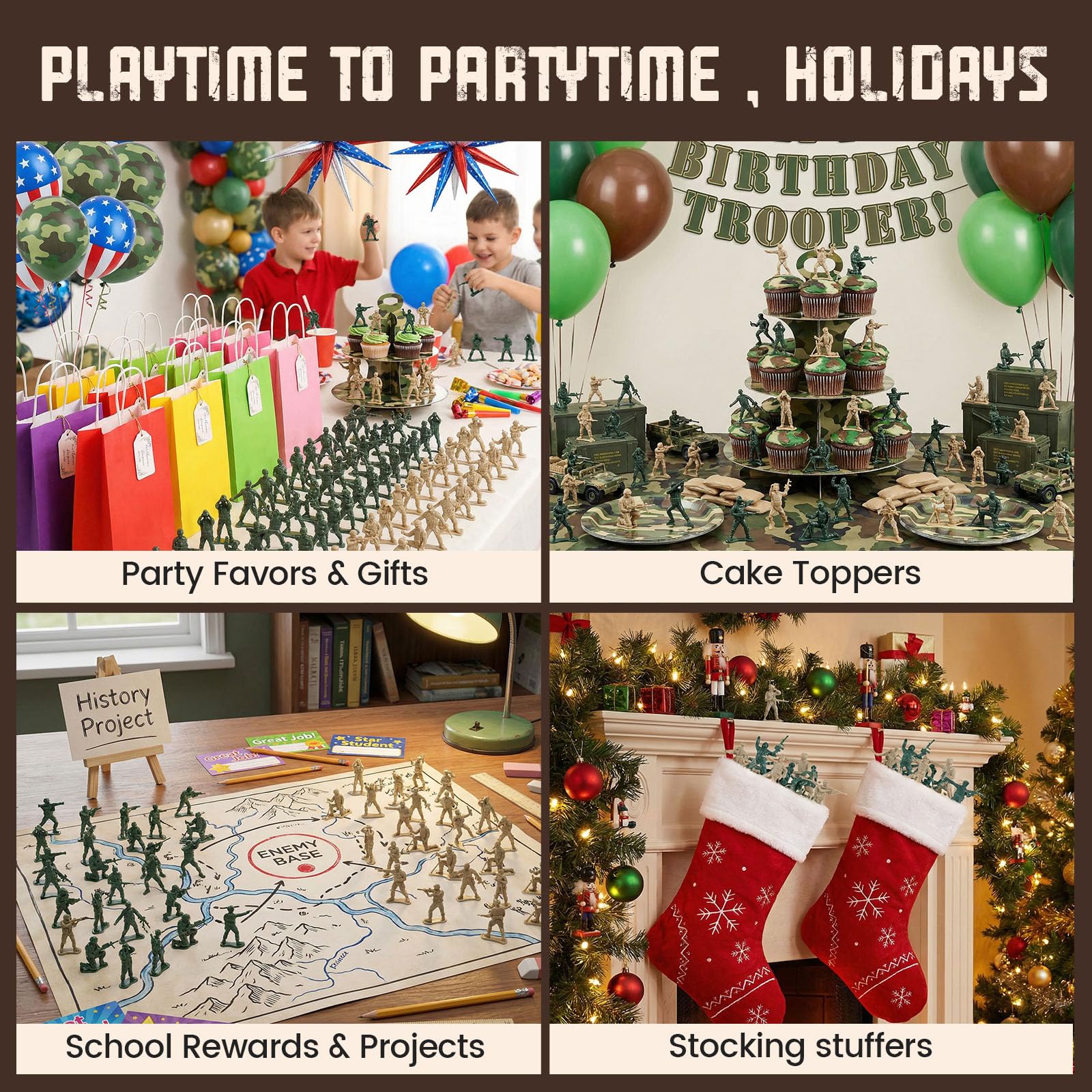 LovesTown army men diorama battle scene setup for learning