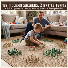 LovesTown army men dynamic poses green for action based play