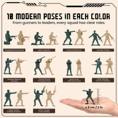 LovesTown army men dynamic poses tan for mission scenarios