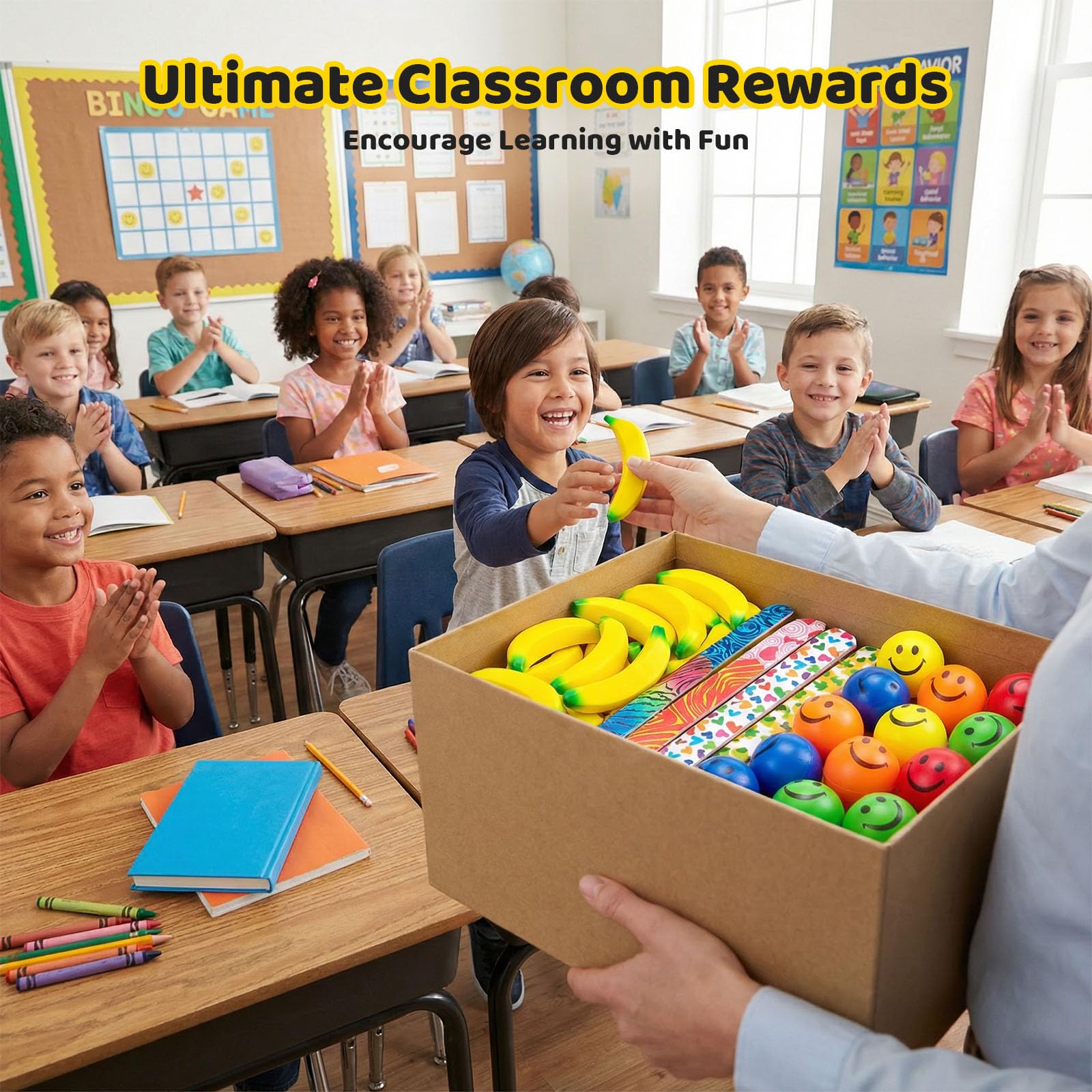 LovesTown banana shape on desk as a bright office accessory