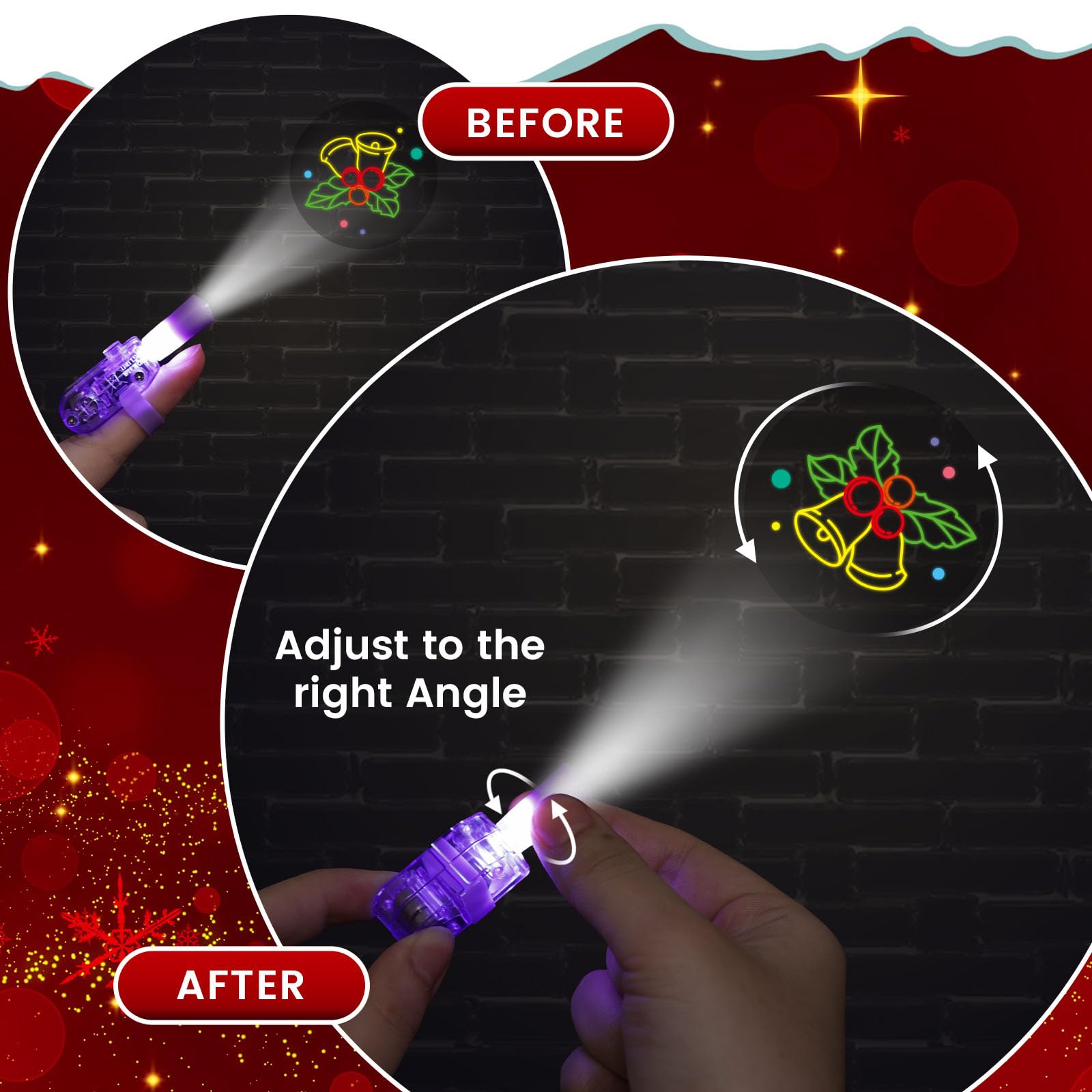 LovesTown Christmas tree finger light brightens classroom decorations and events.