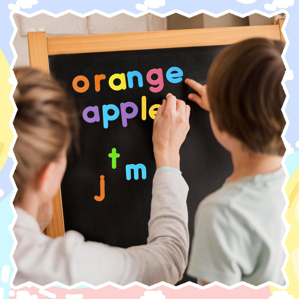 LovesTown colorful letter magnets boosting early literacy and color recognition