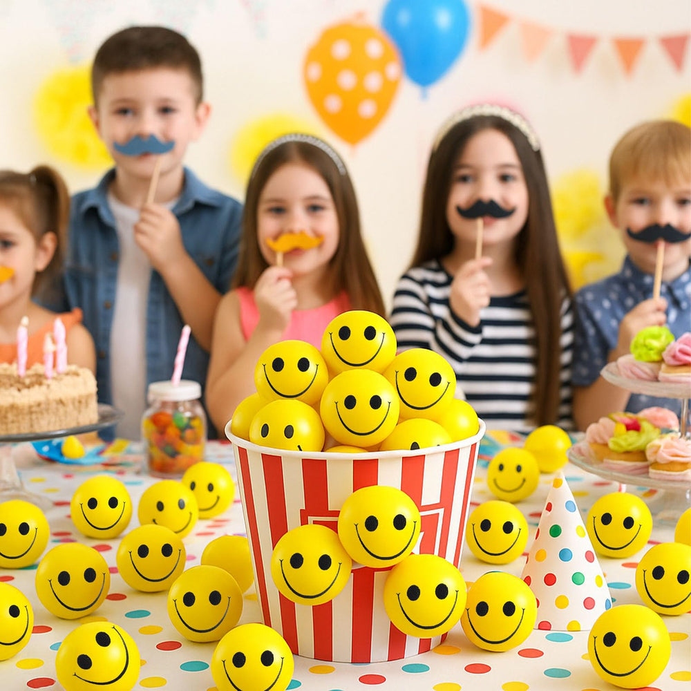 LovesTown smiley-face foam ball, cheerful decor and desk-friendly fun.