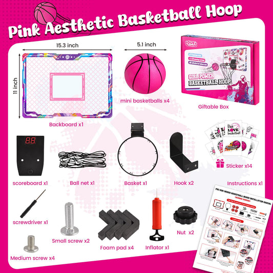 LovesTown durable backboard and net for safe, high-energy indoor play