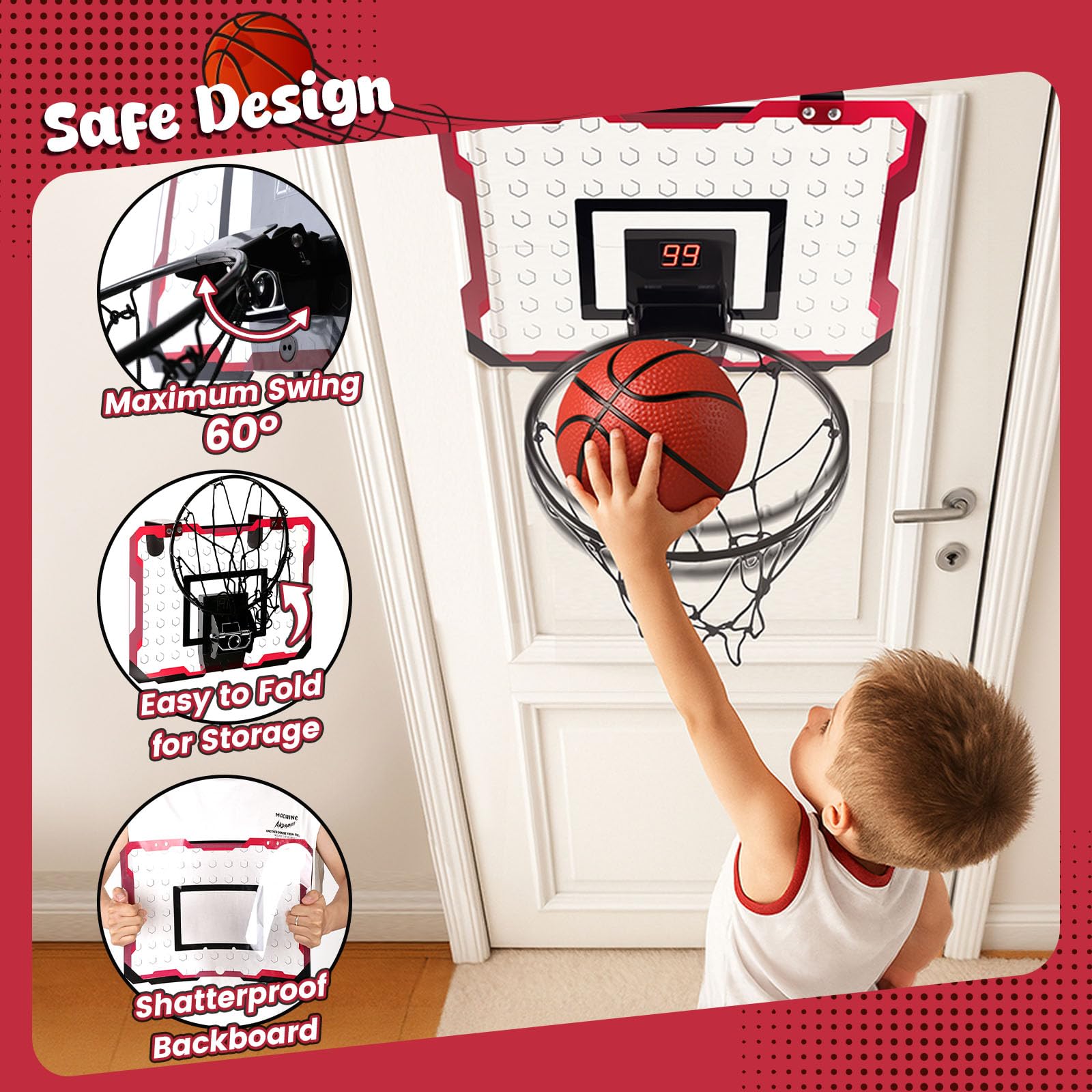 LovesTown easy door-hook setup with protective pads for quiet use