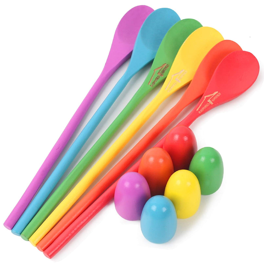 LovesTown egg spoon set displayed together for play and balance practice.