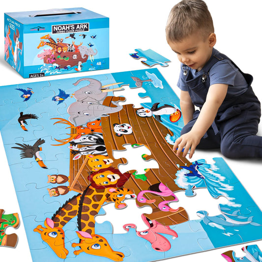 LovesTown floor puzzle with colorful animal cartoons for engaging playtime.