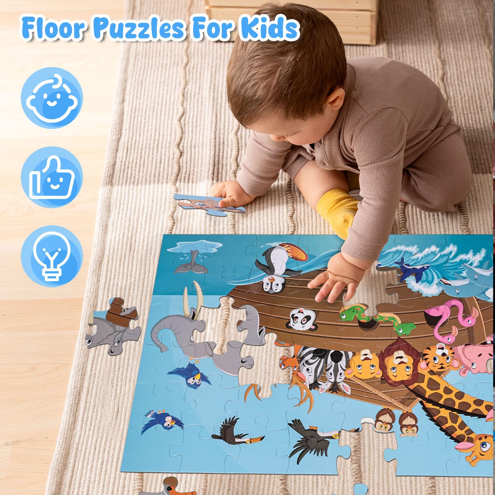 LovesTown durable cardboard provides sturdy, long-lasting floor fun.