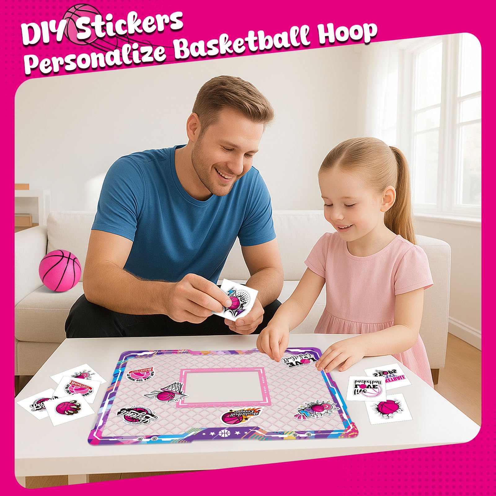 LovesTown four mini pink balls promote quick shooting practice and coordination