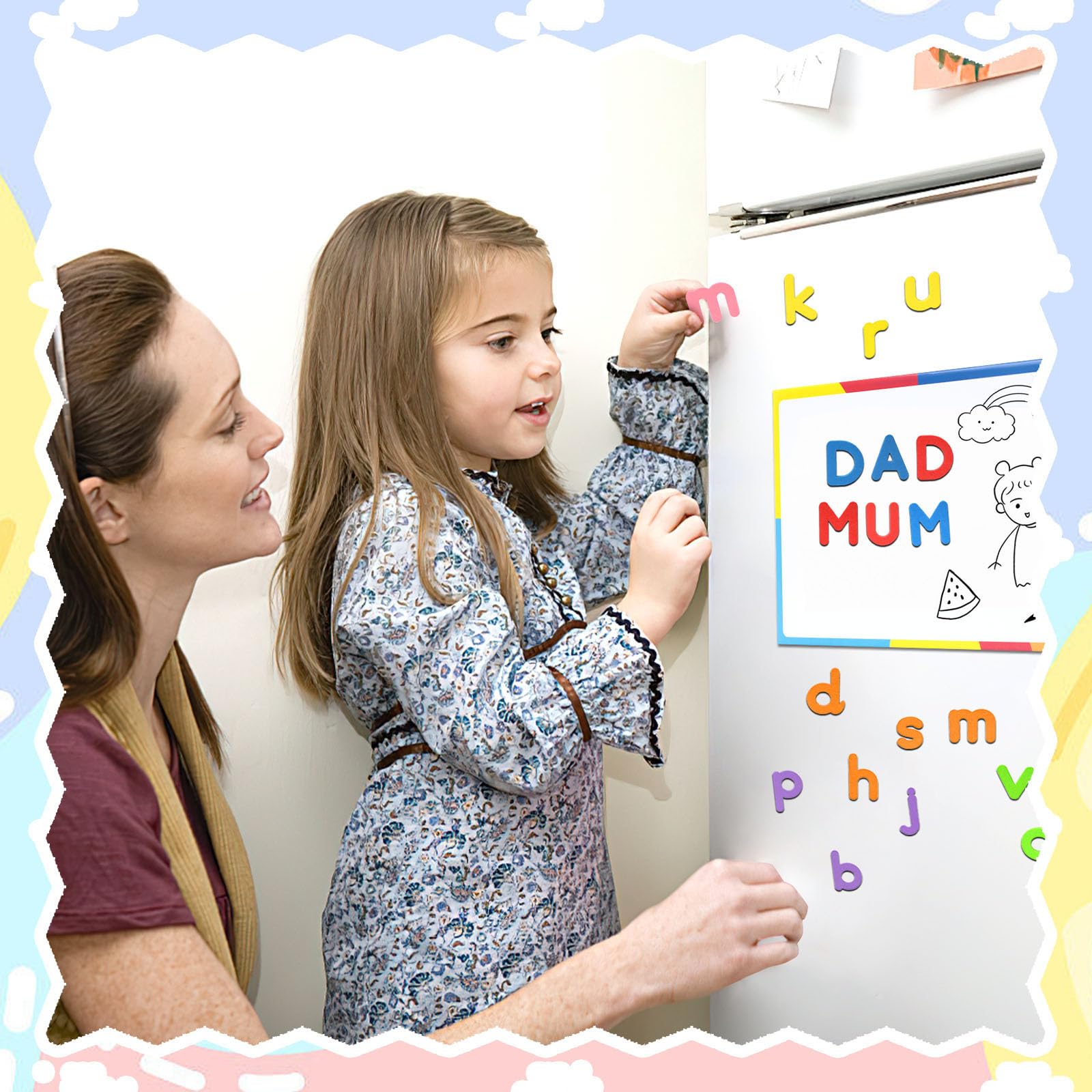 LovesTown fridge letters attach securely on metal surfaces for quick practice